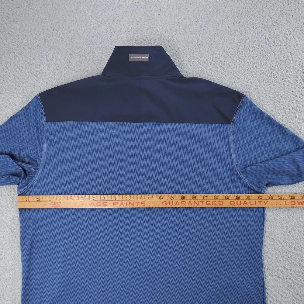 Southern Marsh FieldTec Karst Pullover Mens Small Blue Quarter Zip Stretch